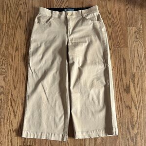 Tan Wide-Leg Pants